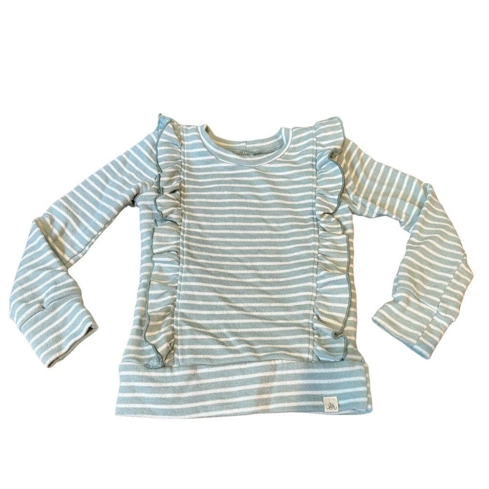 Lulu + Roo Ruffle Stripe Sweatshirt 3T